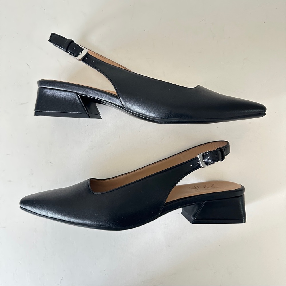NEW Naturalizer Ginger Black Block Heel Women's Slingbacks, Sz 7M - Picture 10 of 12